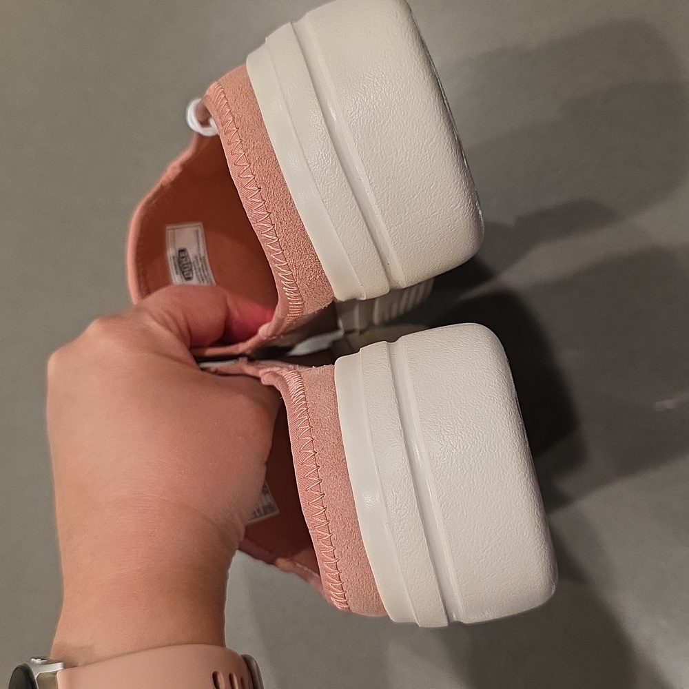 NWT Hey Dude Austin Lift Classic Rosette Pink Suede Slip-On Loafers, W6 - Picture 6 of 11
